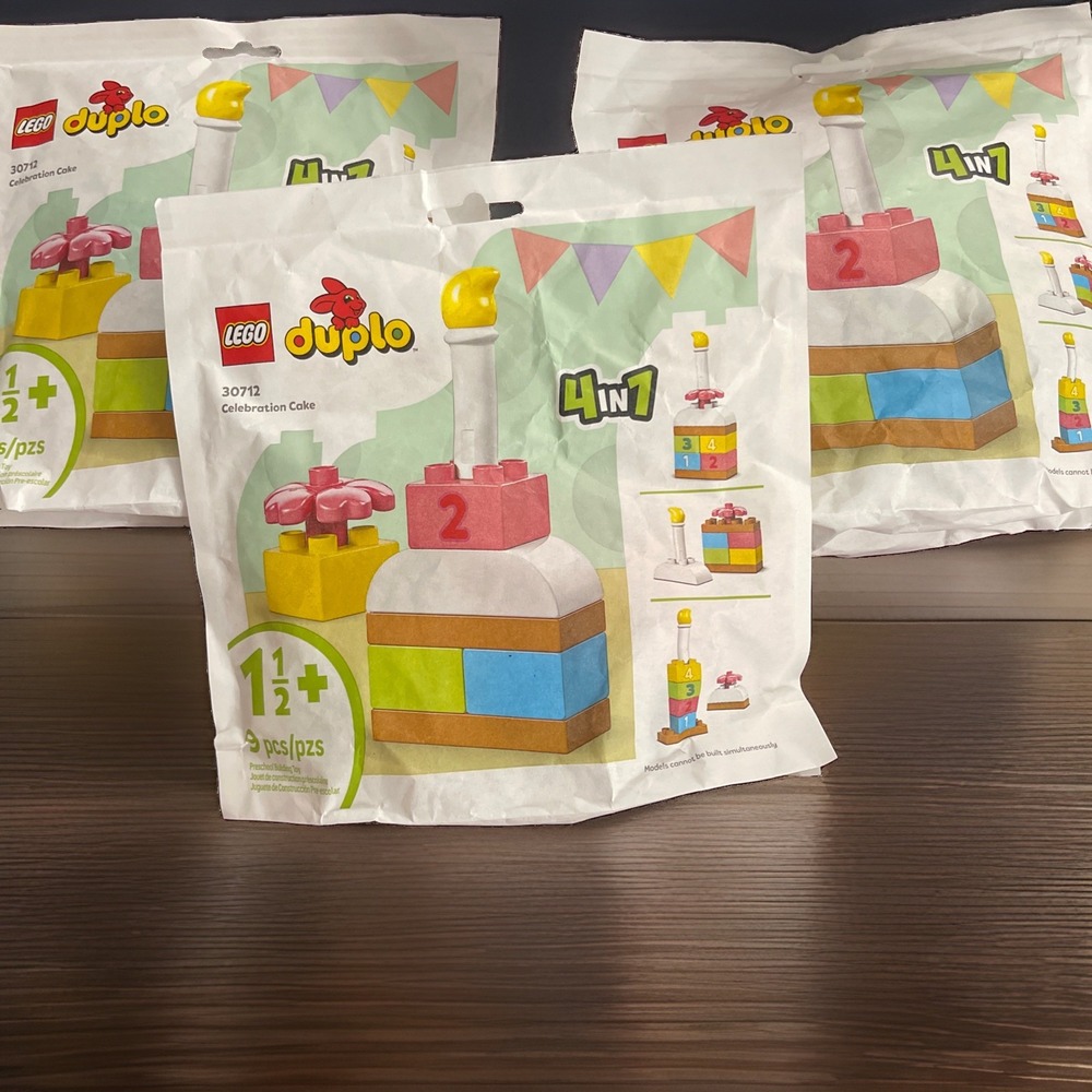Lot Of 3 Packs Of LEGO DUPLO: Celebration Cake (30712) New Sealed Gifts, Party